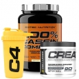 PROMO STACK SCITEC 100% Casein + CREATIN + SHAKER